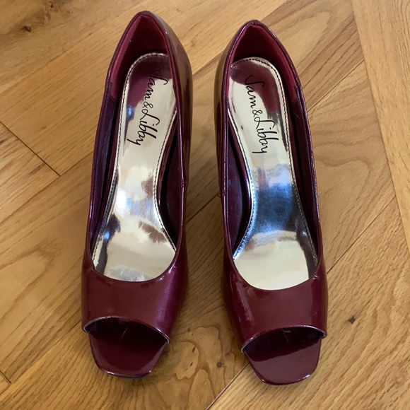 Sam & Libby magenta open toe heels - Picture 5 of 5